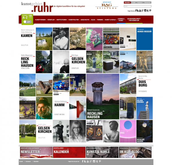 www.kunstgebiet.ruhr - Der digitale Kunstführer für das Ruhrgebiet