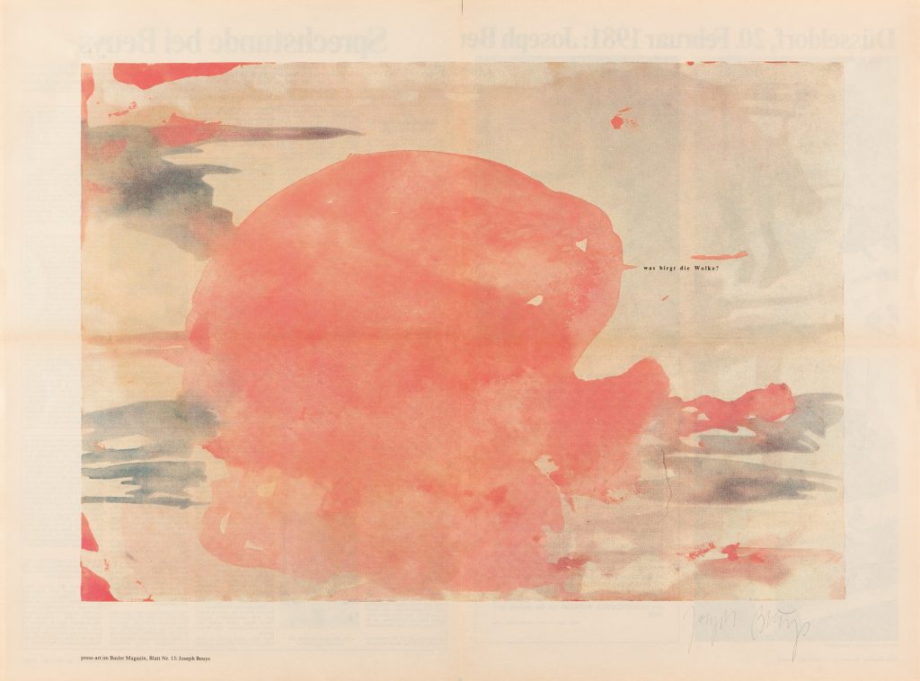 Joseph Beuys "was birgt die Wolke?", Schätzpreis: € 500, Auktion 270 Los 1029 © Myrzik & Jarisch.
