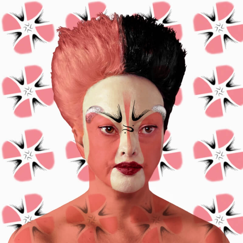 Orlan, Peking Opera Facial Designs, Self Hybrations, 2014.