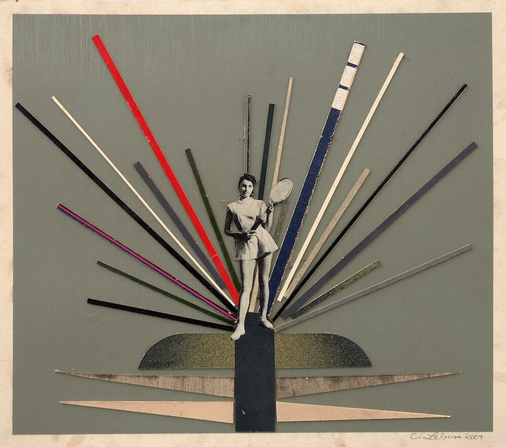 Corinne von Lebusa, "Donner", 2007, Mixed Media Collage, 44 x 50 cm, Courtesy: LEVY Galerie, Hamburg.