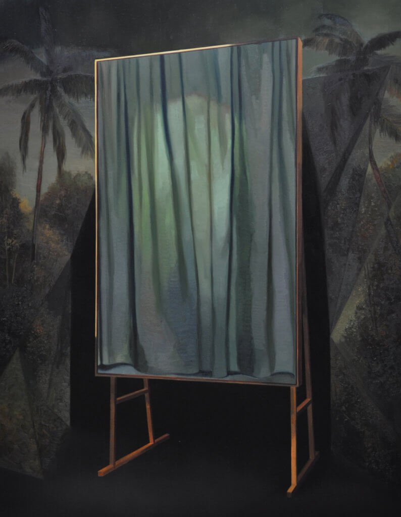 Benjamin Moravec: „sans titre“, 2017, Öl auf Leinwand, 190x150cm