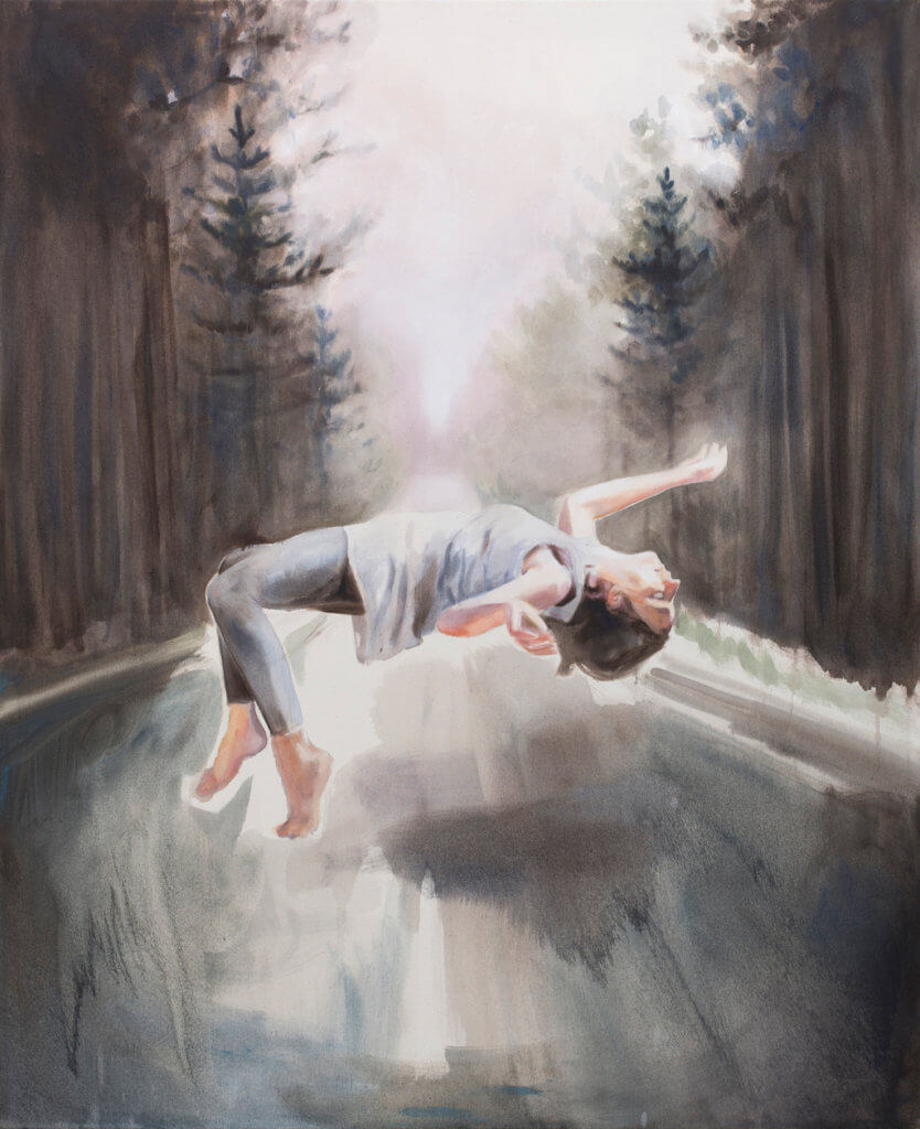 Kathrin Hausel: "Los caidos", 2016, Öl auf Leinwand, 110x90 cm