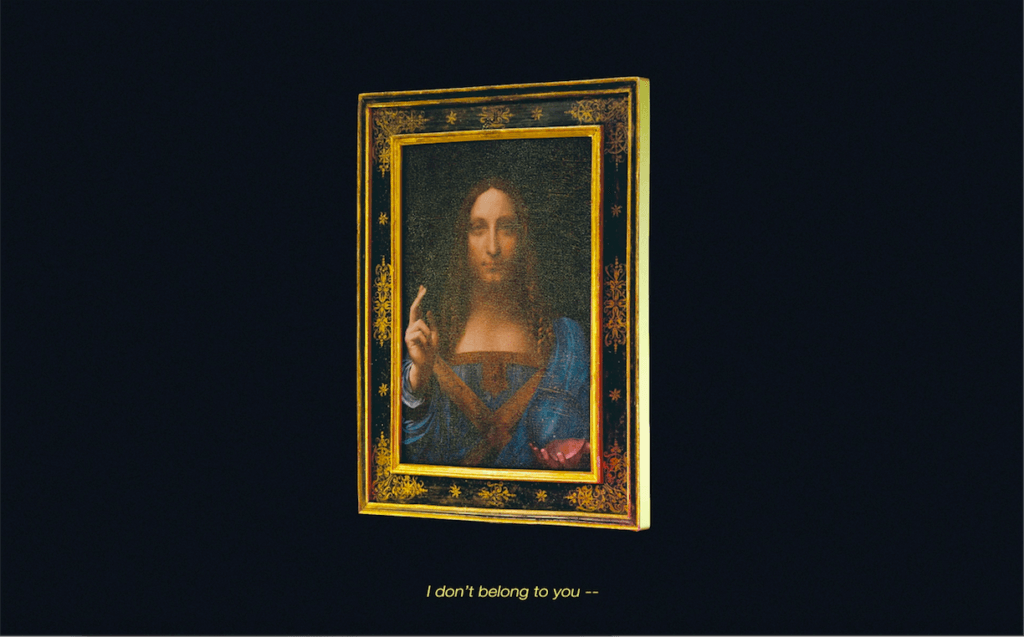 3D Animation des Gemäldes Salvator Mundi von Leonardo da Vinci, Still aus Video von Hedi Xandt