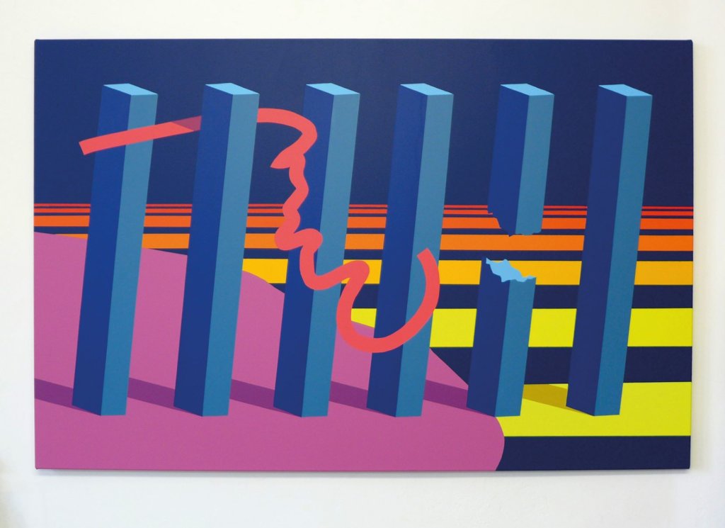 Philipp Mechsner: Break Through, Acryl auf Leinwand, 150 x 100 cm, 2018.
