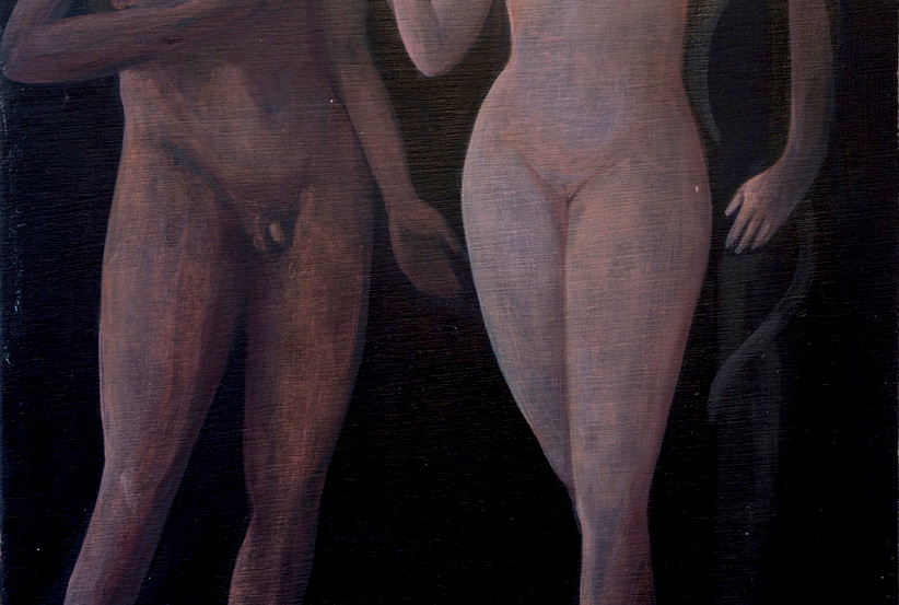 Anne Laure Sacriste, After masolino, Acryl auf Holz, 20x30 cm