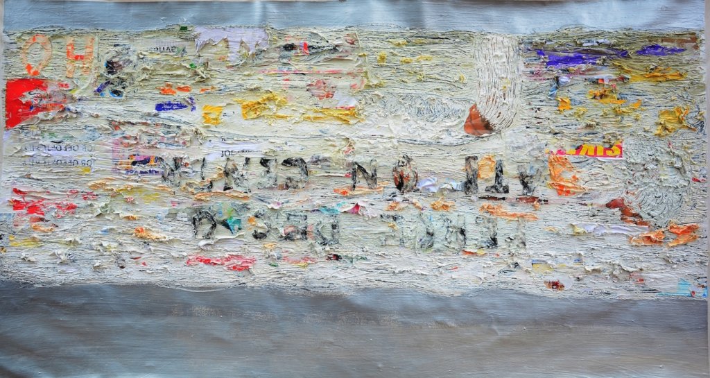 Gideon Appah: Untitled, Mixed Media on Canvas, 103 x 187 cm, 2017