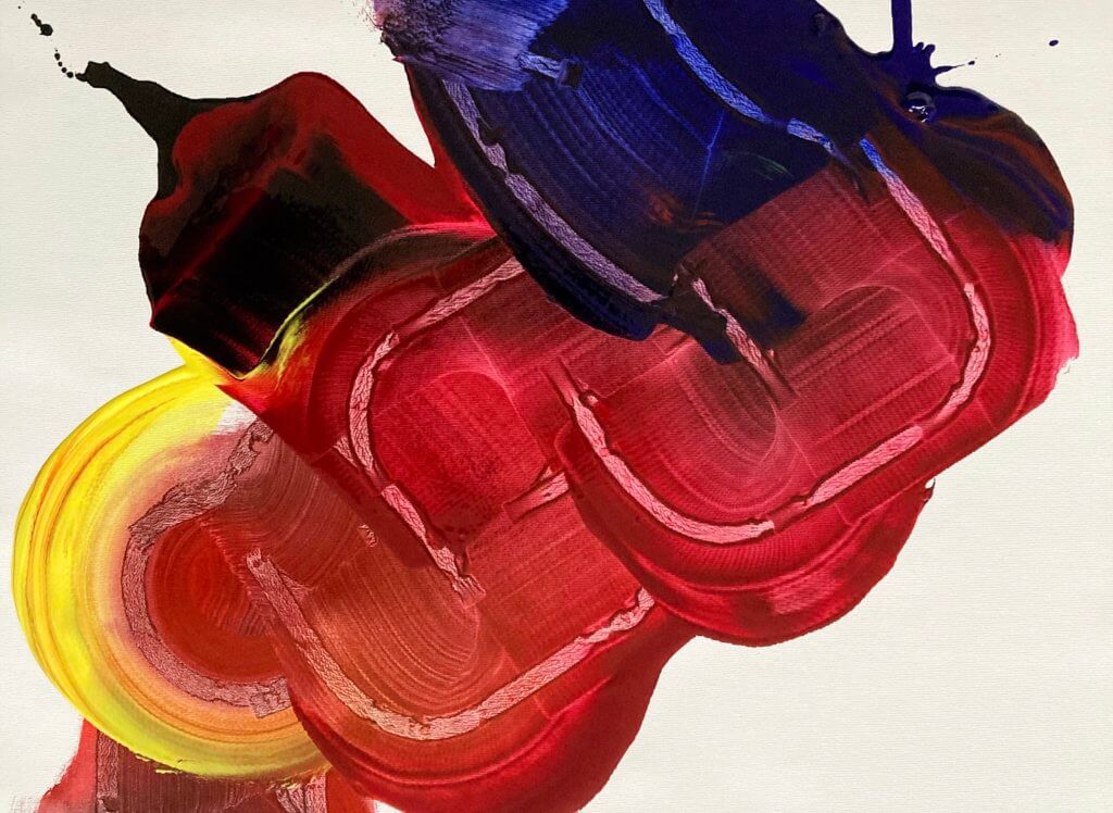 Farbenfrohe, abstrakte Malerei der Künstler Addie Wagenknecht.
