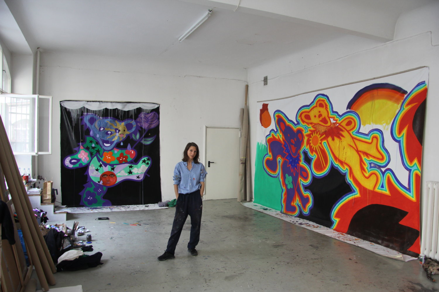Die Künstlerin Tina Braegger in ihrem Studio.