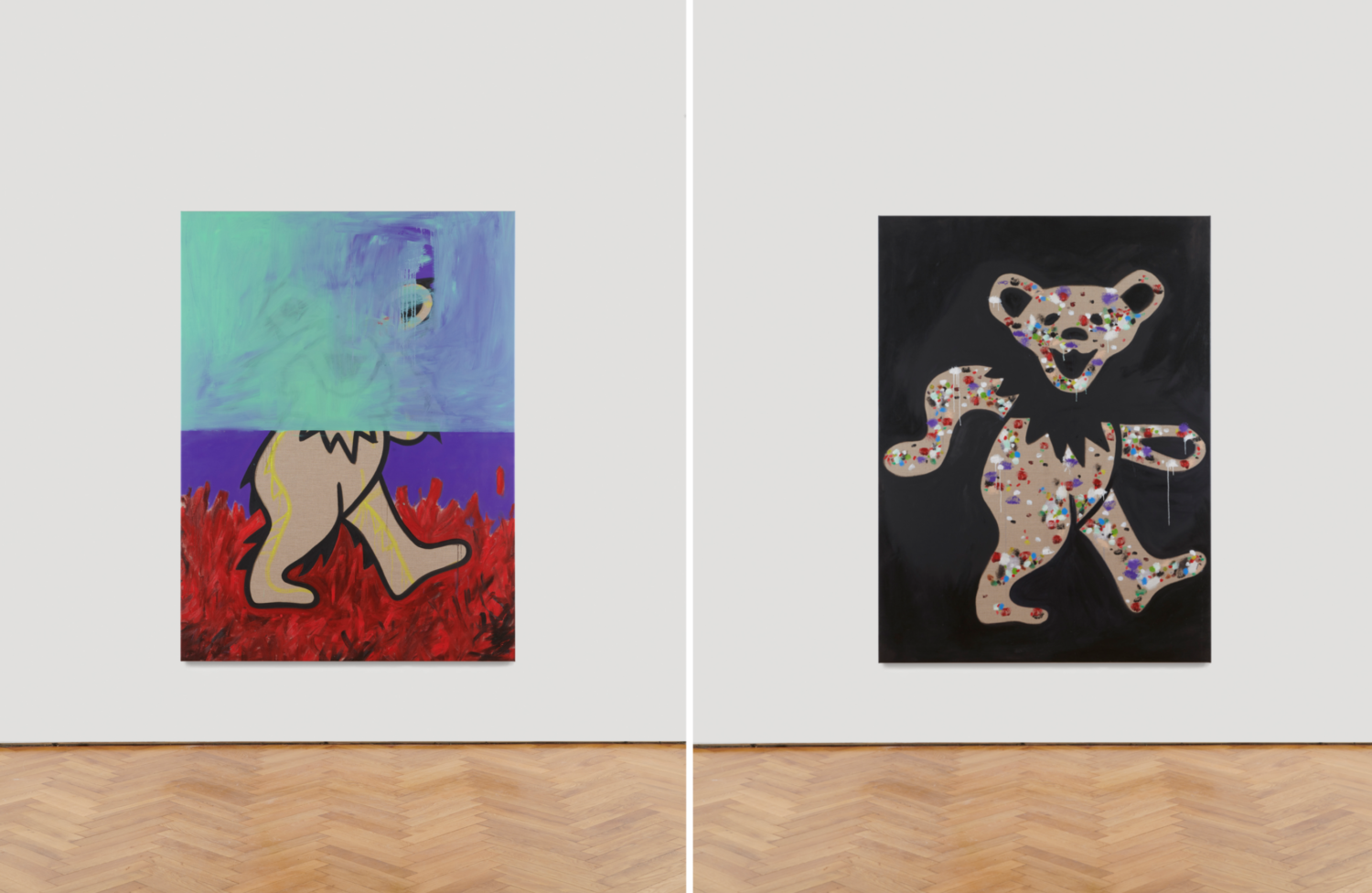 Zwei Gemälde von den "The Grateful Dead" Bären