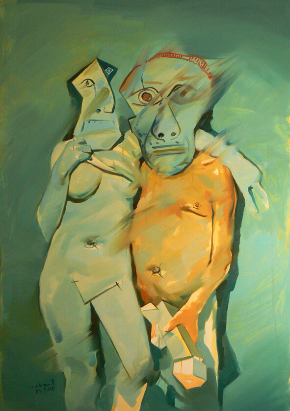 Maxim Fomenko, "Picasso mit seiner Freundin", 2013, Öl auf Leinwand