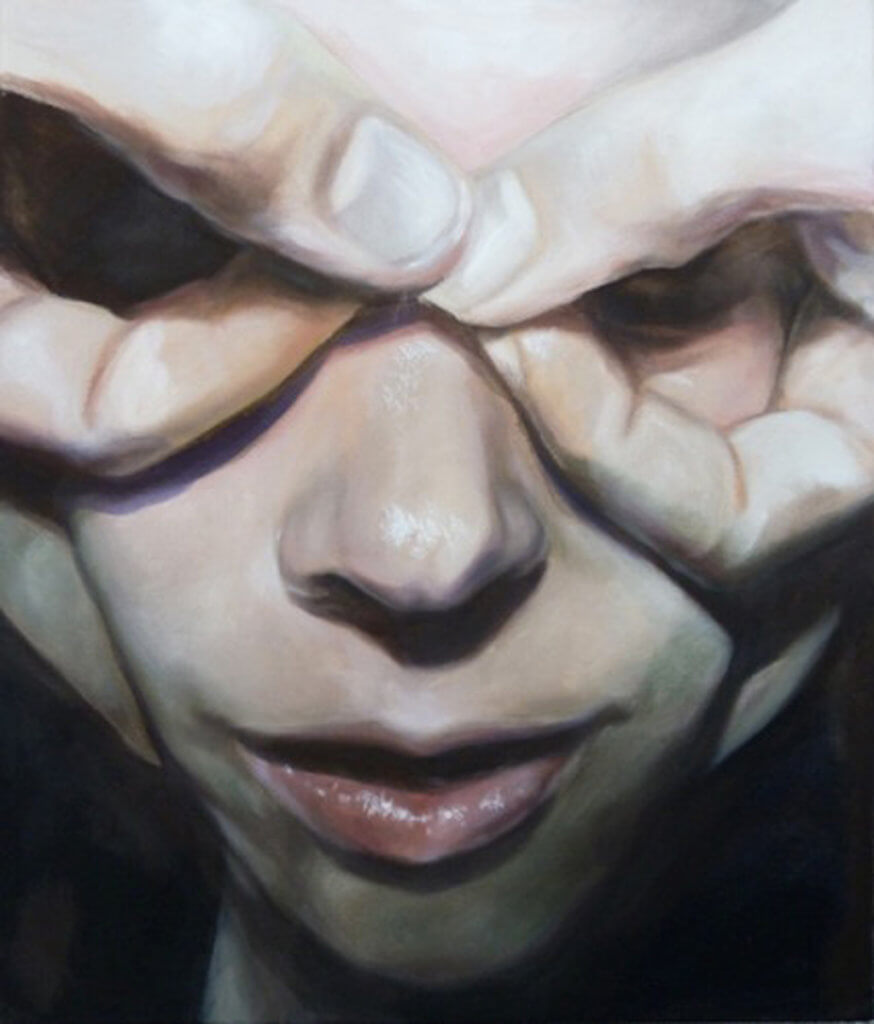 Kathrin Hausel: "Show me 01", 2014, Öl auf Leinwand, 60x50 cm