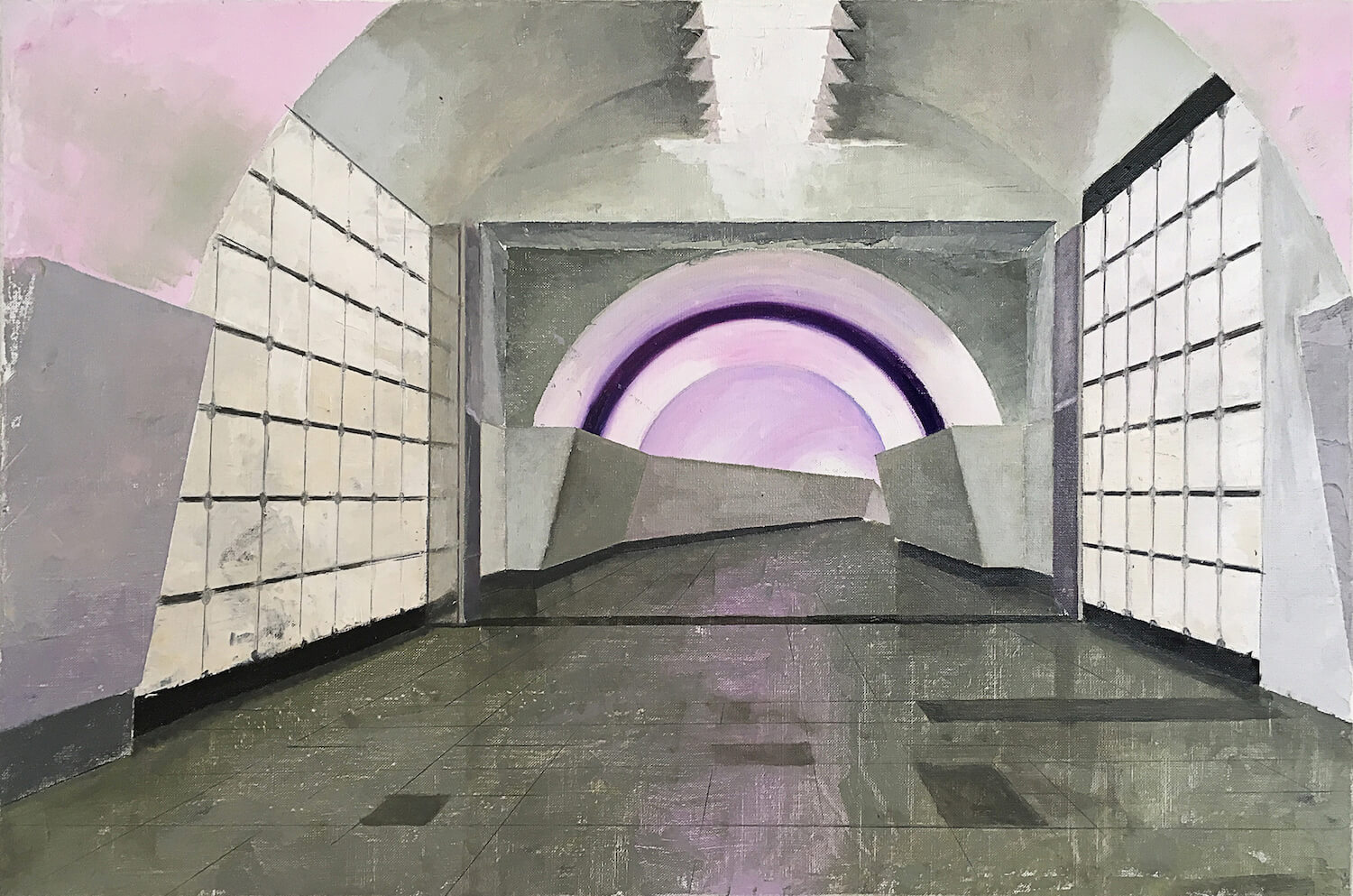 Martin Kasper, Metro 1, 2017, Öl auf Leinwand, 60 x 90 cm