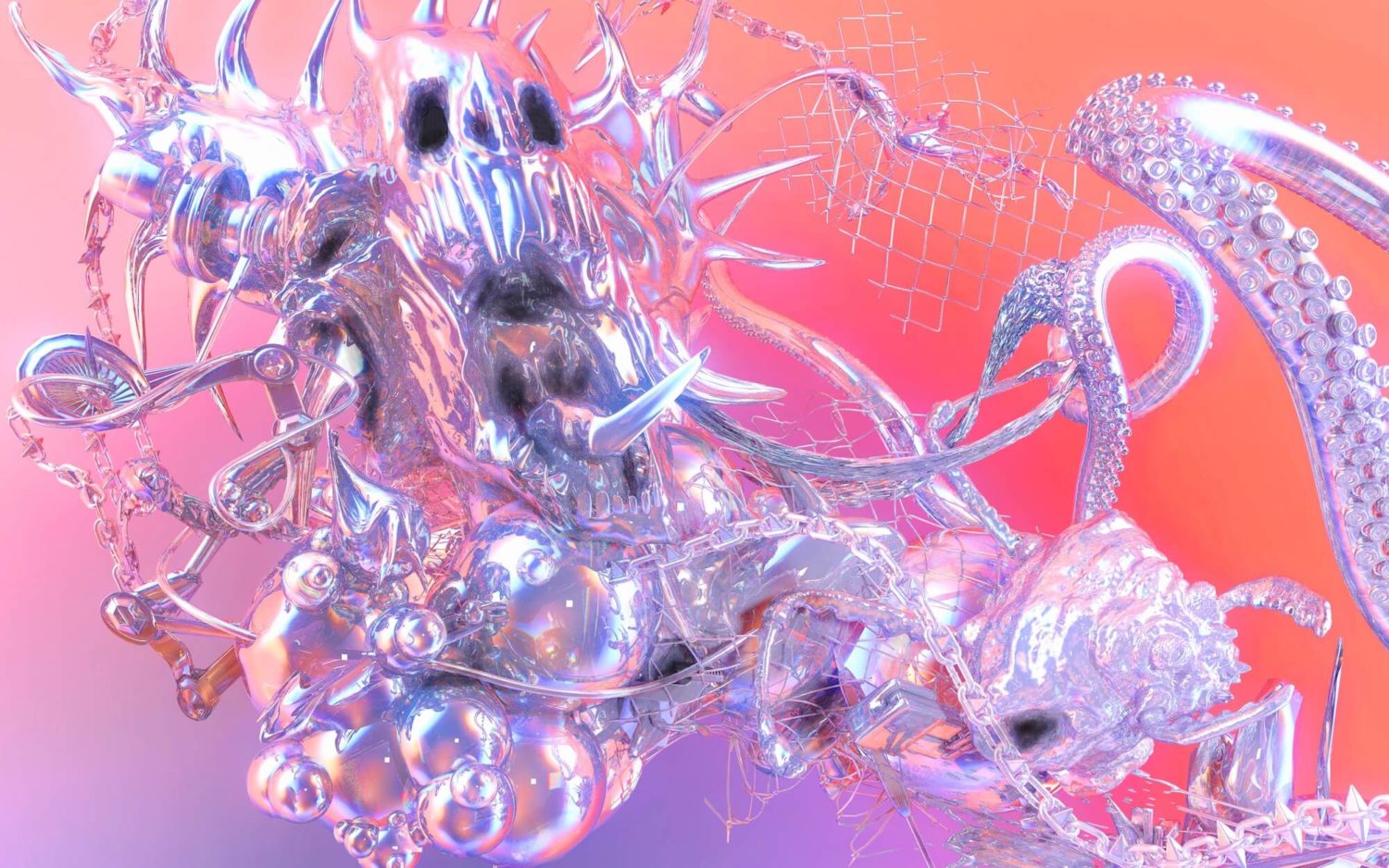 Digital Excreta, Chaotic yet sterile (Null) (2019), arebyte gallery, the digital weird