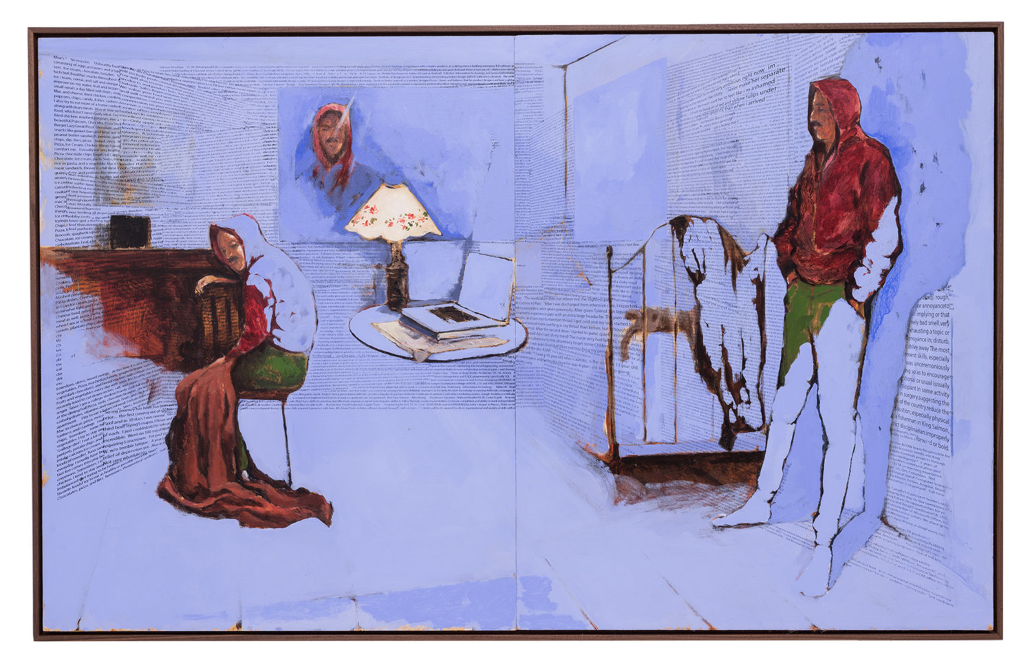 (8) Robert Brambora, Circle (Dream) (after Degas), 2023, acrylic, silk screen on wood, wooden frame, 100 x 160 x 4 cm, unique